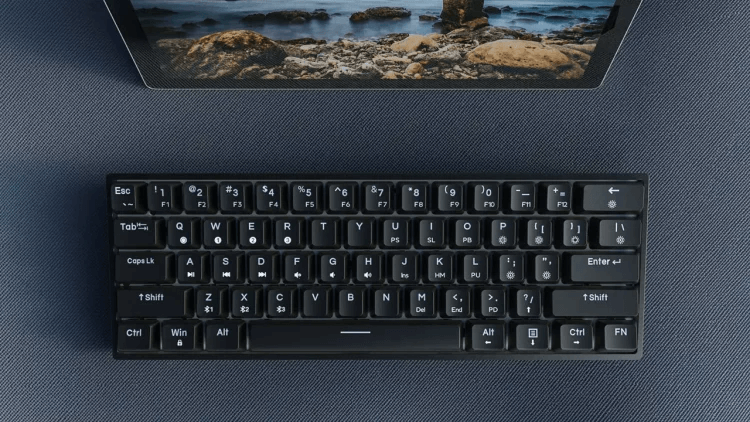 DIERYA DK61E 60% clavier de jeu mécanique, RGB rétro-éclairé filaire PBT  Keycap étanche Type-C Mini Compact 61 touches 