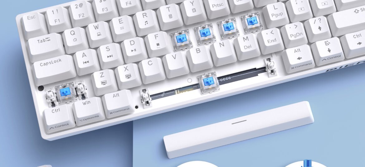 Dierya Dk61se 61 Keys Mechanical Keyboard 60% Mini Color Backlit
